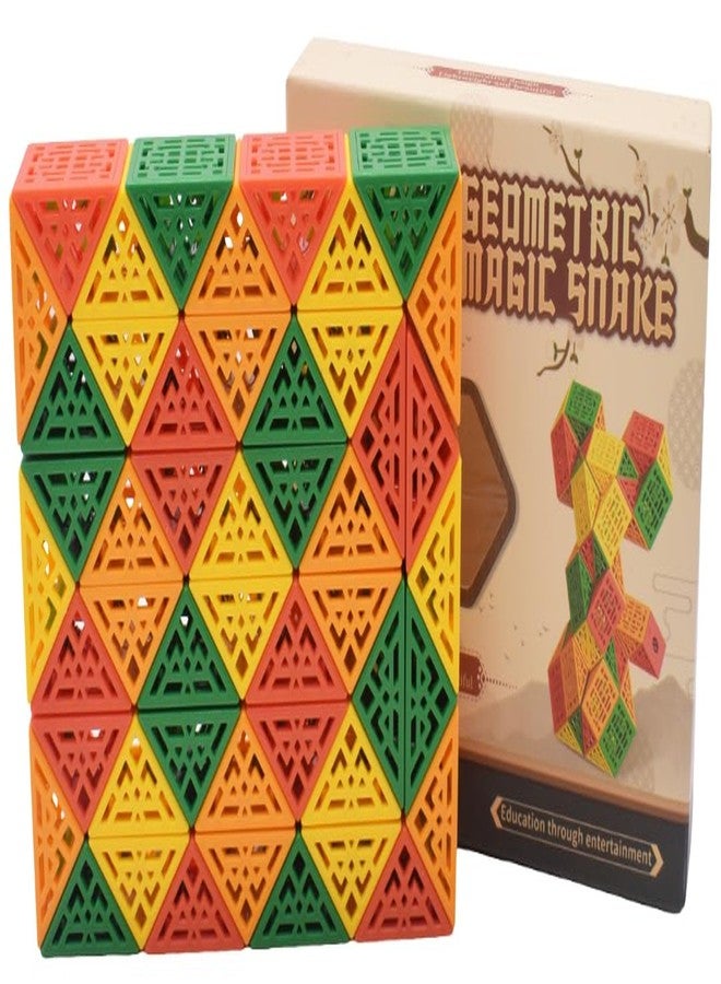 كيديتوس مكعبات الثعبان السحرية الهندسية من كيديتوس كيي (48 مكعبًا)، للأطفال من عمر 6 سنوات فما فوق، متعددة الألوان - Image 1